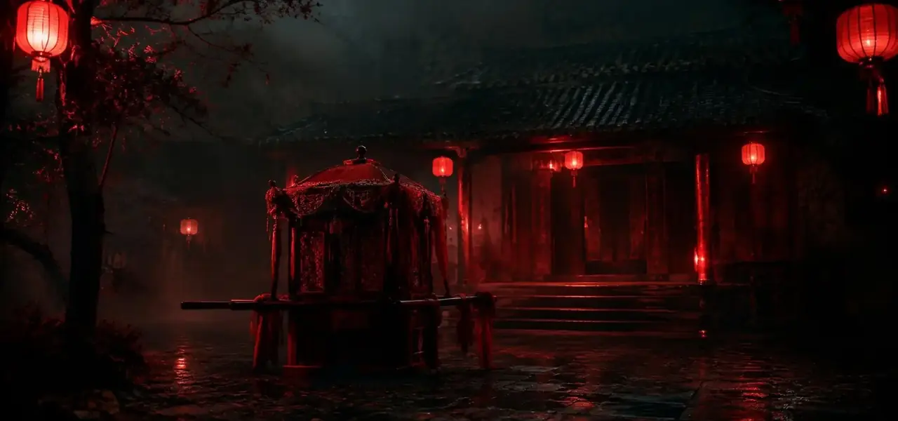 黄果免费观看推荐《诡嫁》悬疑短剧主视觉